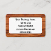 木製フォトフレームの名刺 名刺 (裏面)