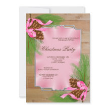 木製フレームのコーナーパインコーン&リボンクリスマス