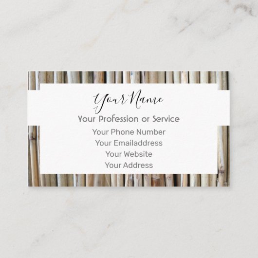 木製フレームデザインインテリアサービス!ビジネス 名刺 (裏面)