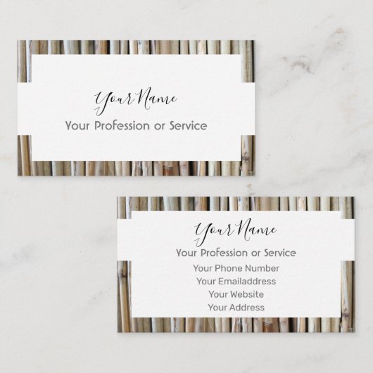 木製フレームデザインインテリアサービス!ビジネス 名刺 (正面/裏面)