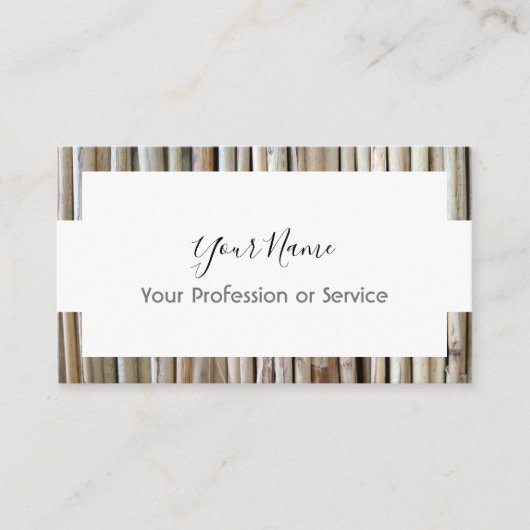 木製フレームデザインインテリアサービス!ビジネス 名刺 (正面)