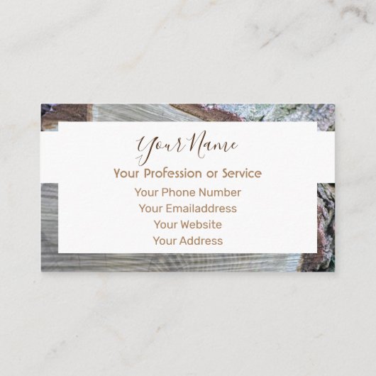 木製フレームデザインインテリア・家具用！ 名刺 (裏面)