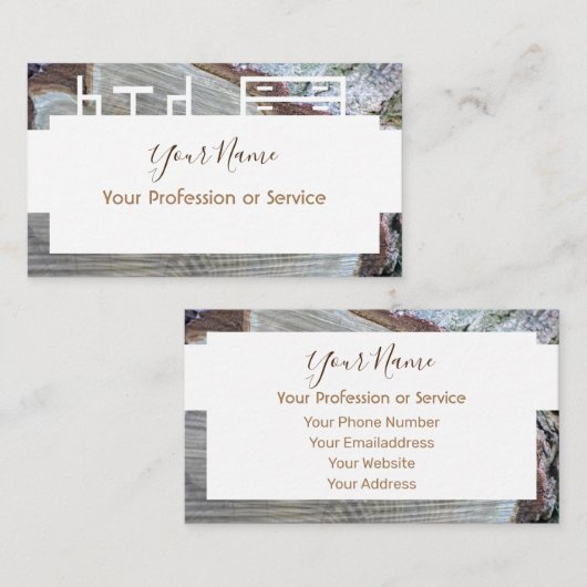 木製フレームデザインインテリア・家具用！ 名刺 (正面/裏面)