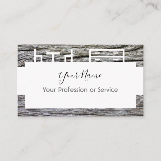 木製フレームデザインインテリア・家具用！ 名刺 (正面)