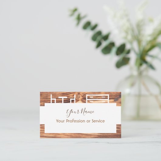 木製フレームデザインインテリア・家具用!bu 名刺 (スタンド正面)
