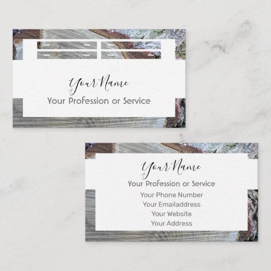 木製フレームデザインインテリア・家具用!bu 名刺 (正面/裏面)