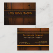 木製フロアーハードウッドフローリング木製ビジネスカード 名刺 (正面/裏面)