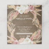 木製フローラパンパスグラステント素朴座席表 プレイスカード