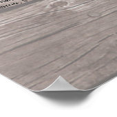 木製フローラ列ラ結婚イトの座席表 ポスター (角)