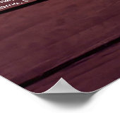 木製フローラ列ラ結婚イトの座席表 ポスター (角)