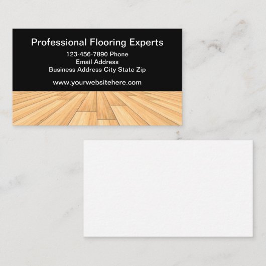 木製フローリングサービスの名刺 名刺 (正面/裏面)