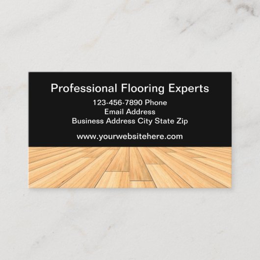木製フローリングサービスの名刺 名刺 (正面)