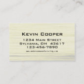 木製フローリング 名刺 (裏面)