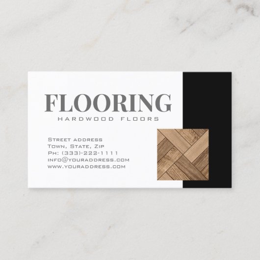 木製フローリング/硬質木材フロアーカクールード 名刺 (正面)