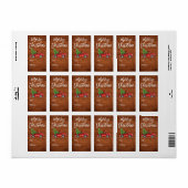 木製ブラシスクリプトヴィンテージトラッククリスマスギフト ラベル (フルシート)