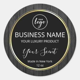 木製ブラック体バターラベル ラウンドシール