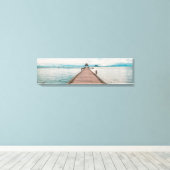 木製ブリッジオーバーザレイクパノラマキャンバスアート キャンバスプリント (インサイチュ (ウッドフロア))