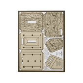 木製プリントのフォトフレームカードオーナメントピン ノートパッド (回転)