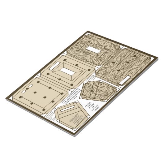 木製プリントのフォトフレームカードオーナメントピン ノートパッド (アングル)