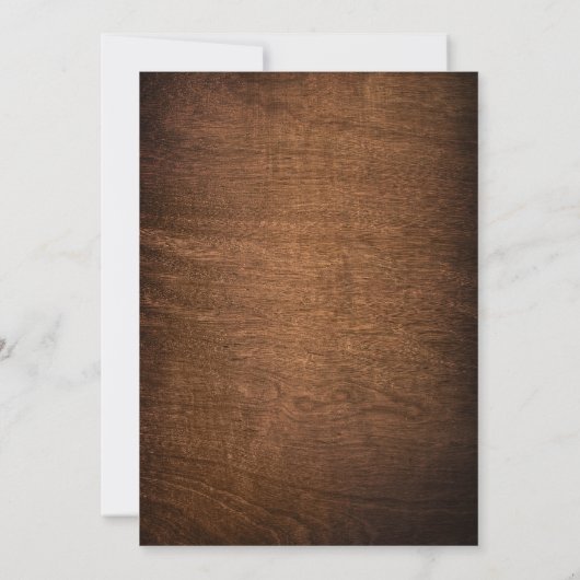 木製ベビーガール赤ちゃんシャワー妊娠ゲームカード 招待状 (裏面)