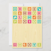 木製ベビーブロックベビーシャワー招待状 招待状 (正面)