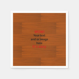 木製ベースライヤー独自の文字を追加 スタンダードカクテルナプキン