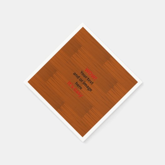 木製ベースライヤー独自の文字を追加 スタンダードカクテルナプキン (角)