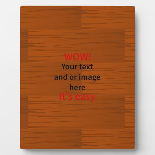 木製ベースライヤー独自の文字を追加 フォトプラーク (正面)