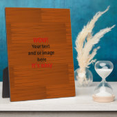 木製ベースライヤー独自の文字を追加 フォトプラーク (側面)