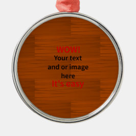 木製ベースライヤー独自の文字を追加 メタルオーナメント