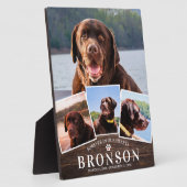 木製ペットメモリアル4枚写真コラージュ フォトプラーク (側面)