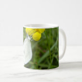 木製ホワイトバタフライバグマグ コーヒーマグカップ (正面右)