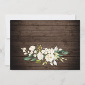 木製ホワイトローゼランタン素朴カップルのシャワー 招待状 (裏面)