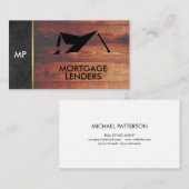 木製ホームアイコン |不動産実在代理業者 名刺 (正面/裏面)