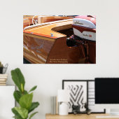 木製ボートと遊牧民の運動写真 ポスター (ホームオフィス)