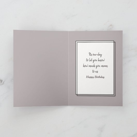 木製ボートオンレイク誕生日 カード (内部)