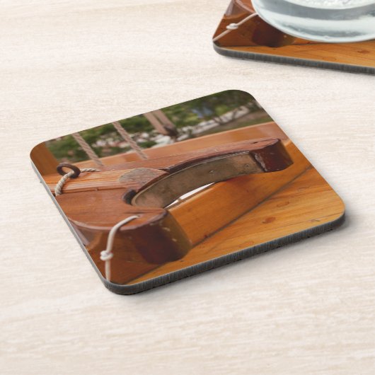 木製ボートブームヨーク懸命プラスチックコースター コースター (左側)