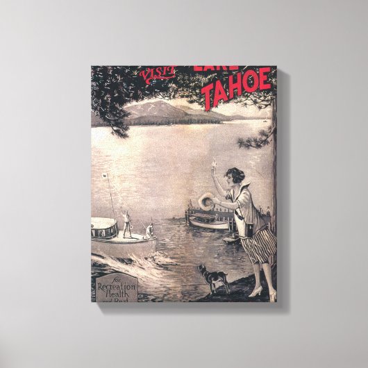 木製ボートポスター キャンバスプリント (正面)