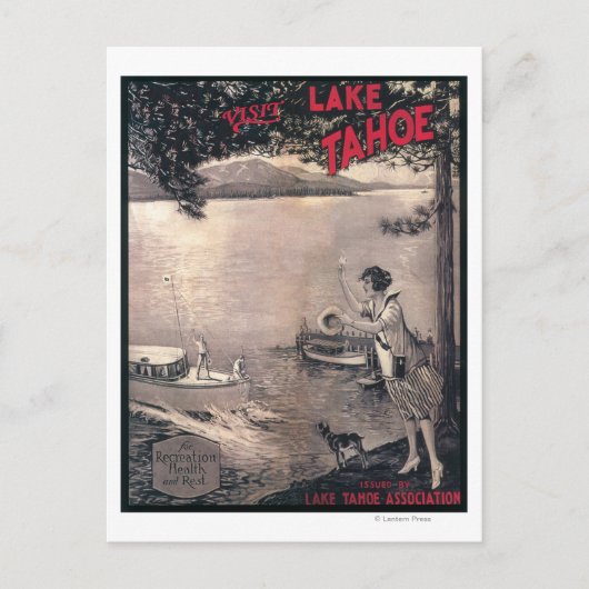 木製ボートポスター ポストカード (正面)