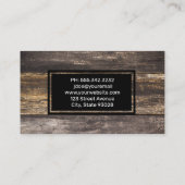 木製ボードの背景 名刺 (裏面)