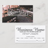 木製ボードウォークアポイントメントのリマインダ 予約カード (正面/裏面)