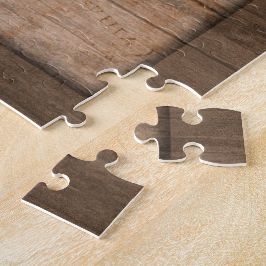 木製ボードグランジプレーヤーのギフト上のチェス駒 ジグソーパズル (側面)