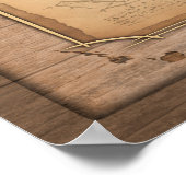 木製ボードグランジプレーヤーのギフト上のチェス駒 ポスター (角)