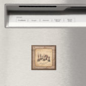 木製ボードグランジプレーヤーのギフト上のチェス駒 マグネット (インサイチュ (食洗機))