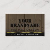 木製ボードダークブラウンウッドグレインプロフェッショナル 名刺 (正面)