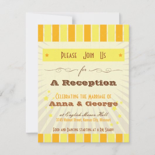 木製ポスター：トロピカルサン　受付のみ 招待状 (正面)