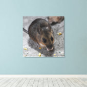 木製マウス キャンバスプリント (インサイチュ (ウッドフロア))