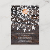 木製マンダラロゴカスタマイズヨガインストラクター 名刺 (裏面)