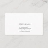 木製ミニマルエレガントインテリア設計者 名刺 (裏面)