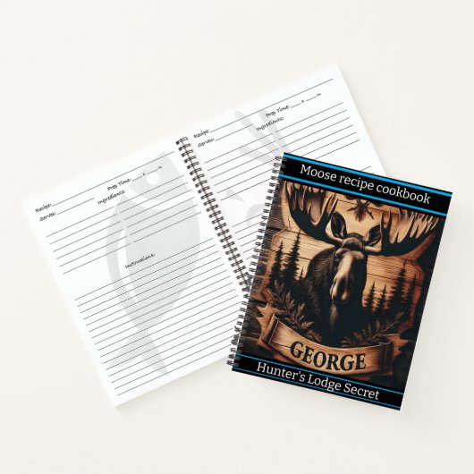 木製ムースのショーケース自然の魅力 ノートブック (内部)